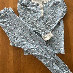 Roller Rabbit Blue Bunny Pajama Set